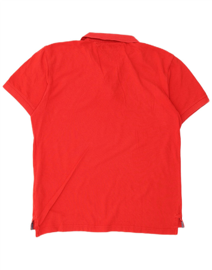 Tommy Hilfiger Polo gráfico para hombre de algodón rojo grande