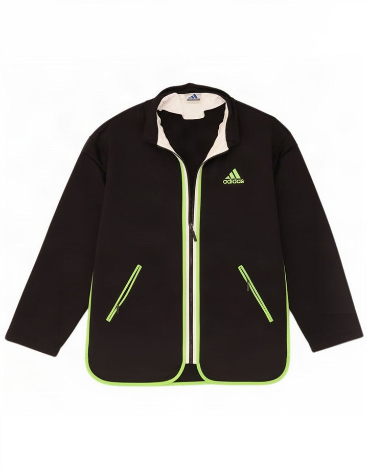 Adidas Mens Graphic Chándal Top Chaqueta Mediano Negro