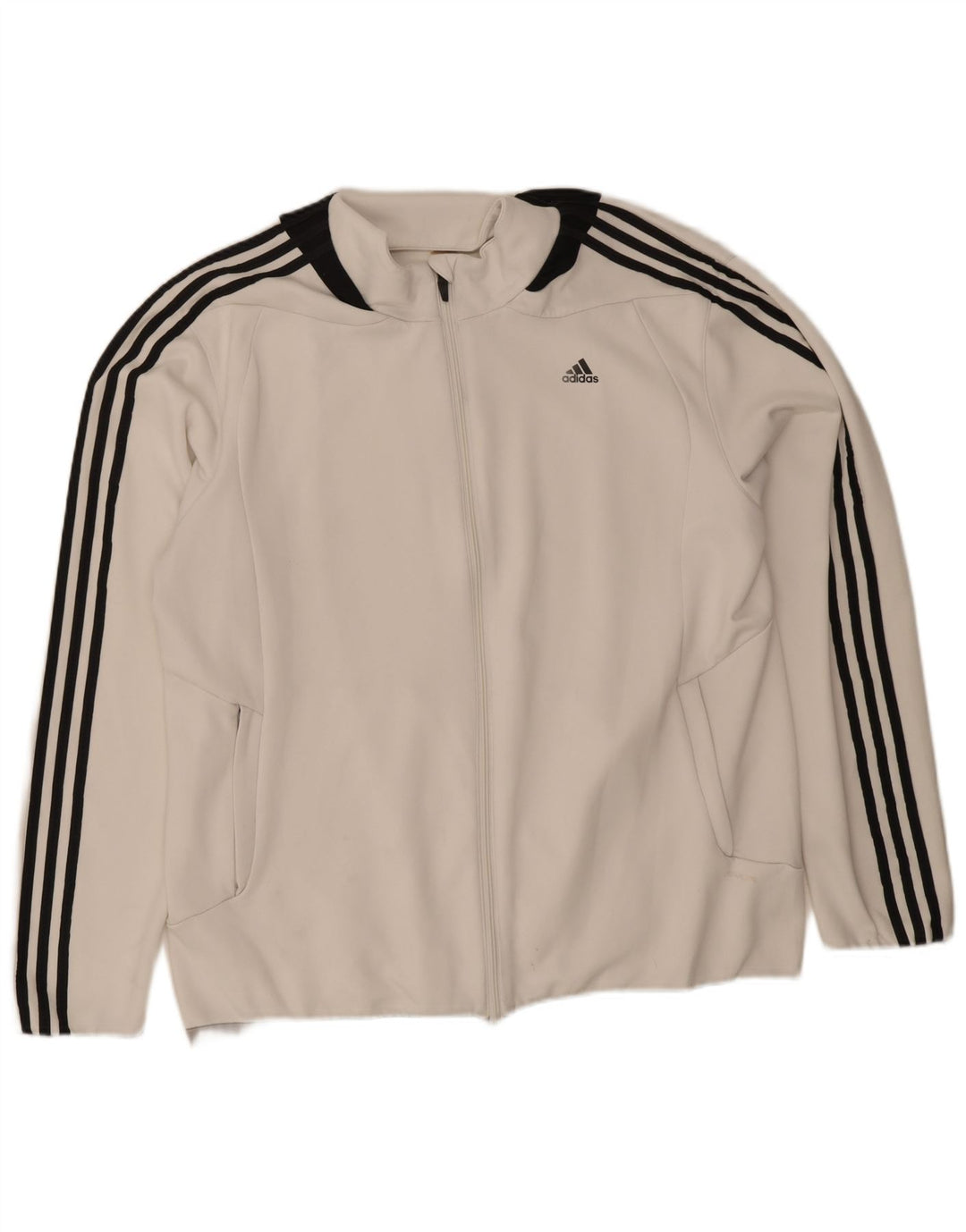 Adidas Hombre Climalite Chándal Top Chaqueta XL Blanco Poliéster