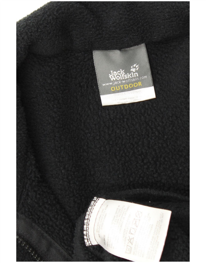 JACK WOLFSKIN Chaqueta polar para exteriores para hombre UK 36/38 Small Negro Poliéster