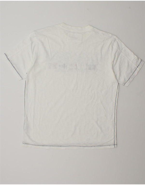 Napapijri Hombre Camiseta Gráfica Top XL Blanco Algodón