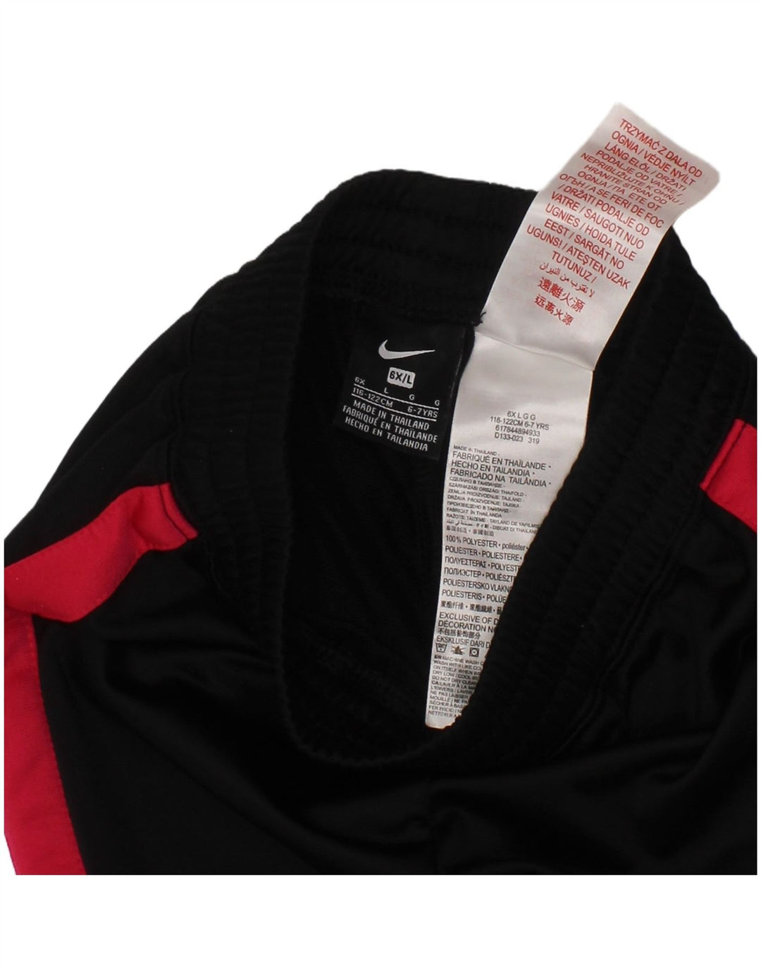 NIKE Pantalones de chándal para niña Joggers 6-7 años Grande Negro Colorblock