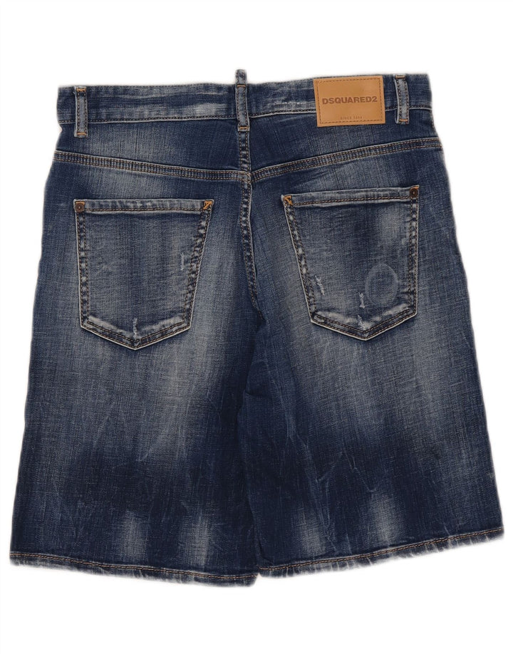 Dsquared2 Shorts vaqueros desgastados para niños 13-14 años W29 Algodón azul