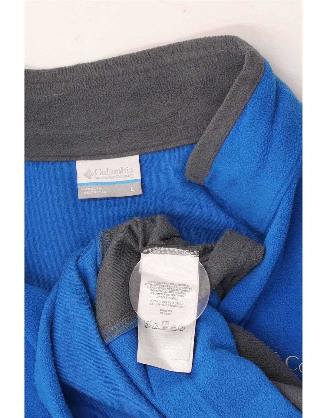 Columbia Jersey De Polar Con Cremallera Y Cuello Para Hombre Poliéster Color Block Azul Grande