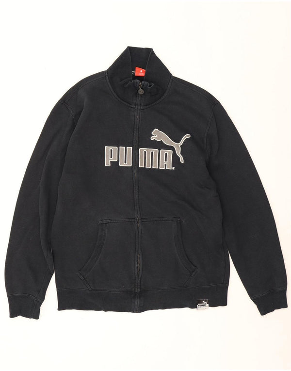 Puma Mens Graphic Chándal Top Chaqueta Grande Negro