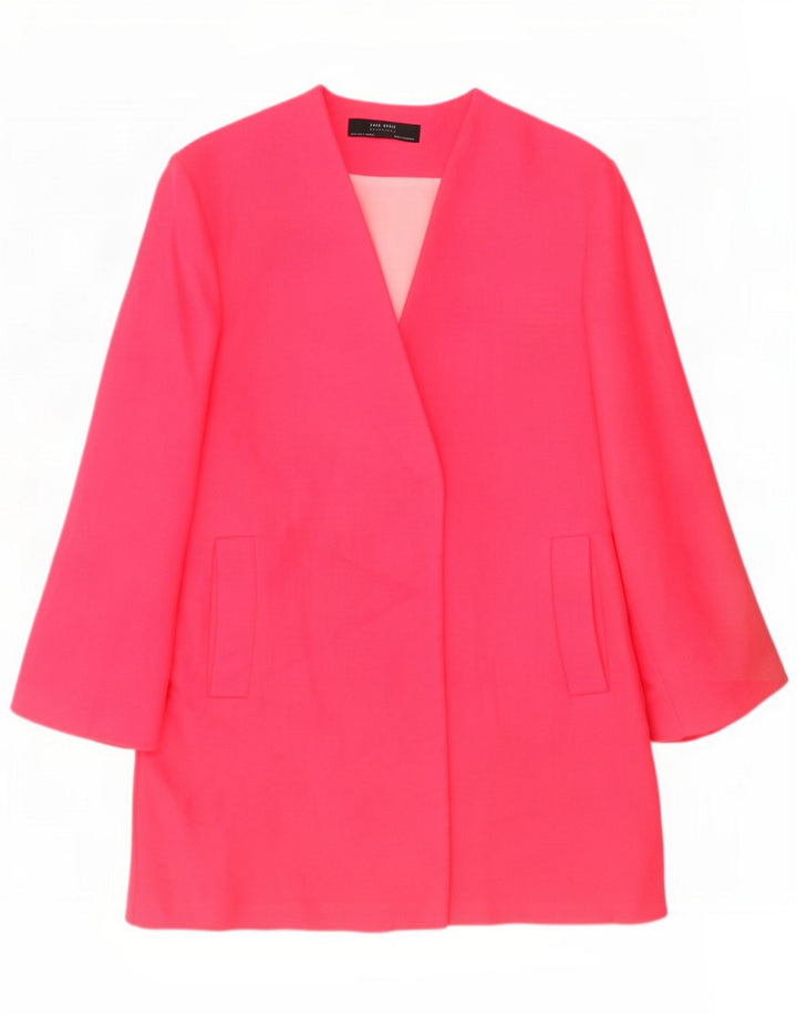 Zara Abrigo de manga 3/4 para mujer ES 42 Rosa medio