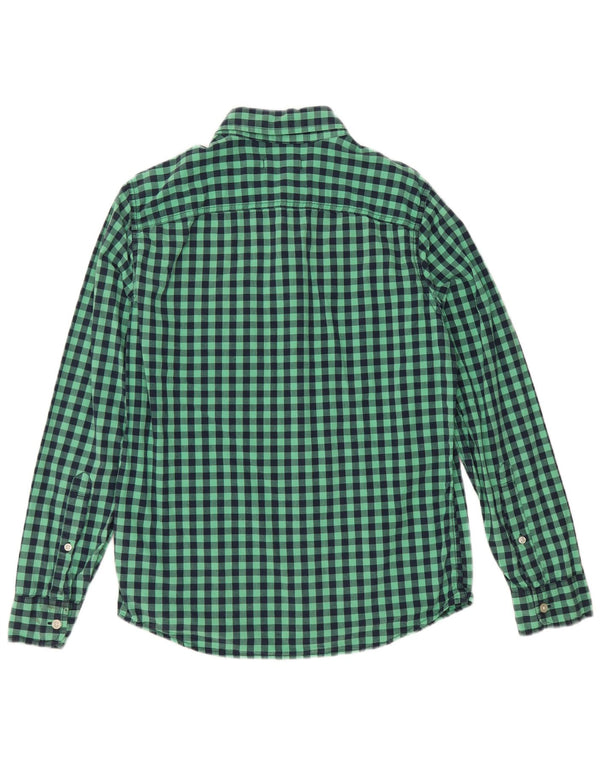 Camisa Hollister Hombre Algodón Vichy Verde Pequeño
