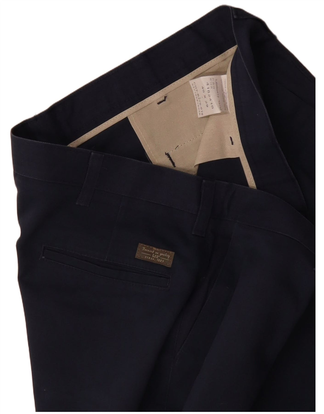 Pantalón chino recto LEE para hombre W40 L29 Algodón azul marino