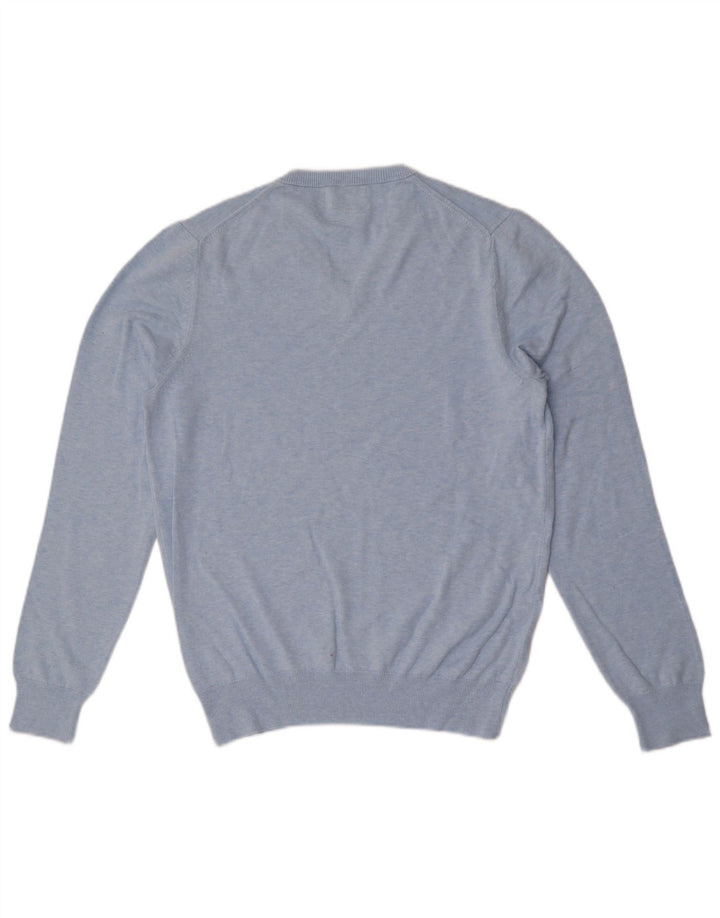 Marks & Spencer Jersey con cuello en V para hombre de algodón azul medio
