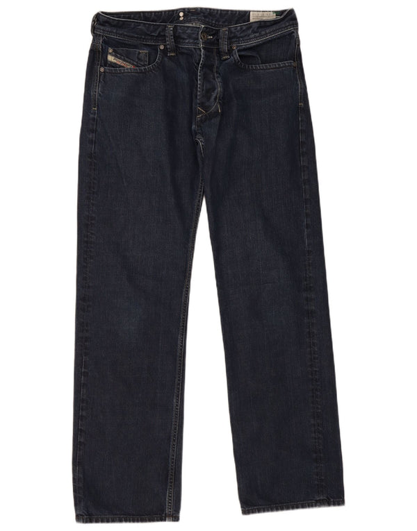 Diesel Hombre Larkee Regular Jeans Rectos W33 L32 Algodón Azul Marino