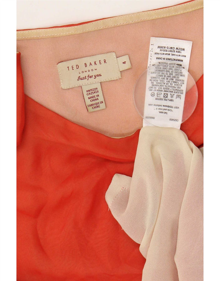 Ted Baker Chaleco para mujer Talla superior 4 Poliéster naranja grande