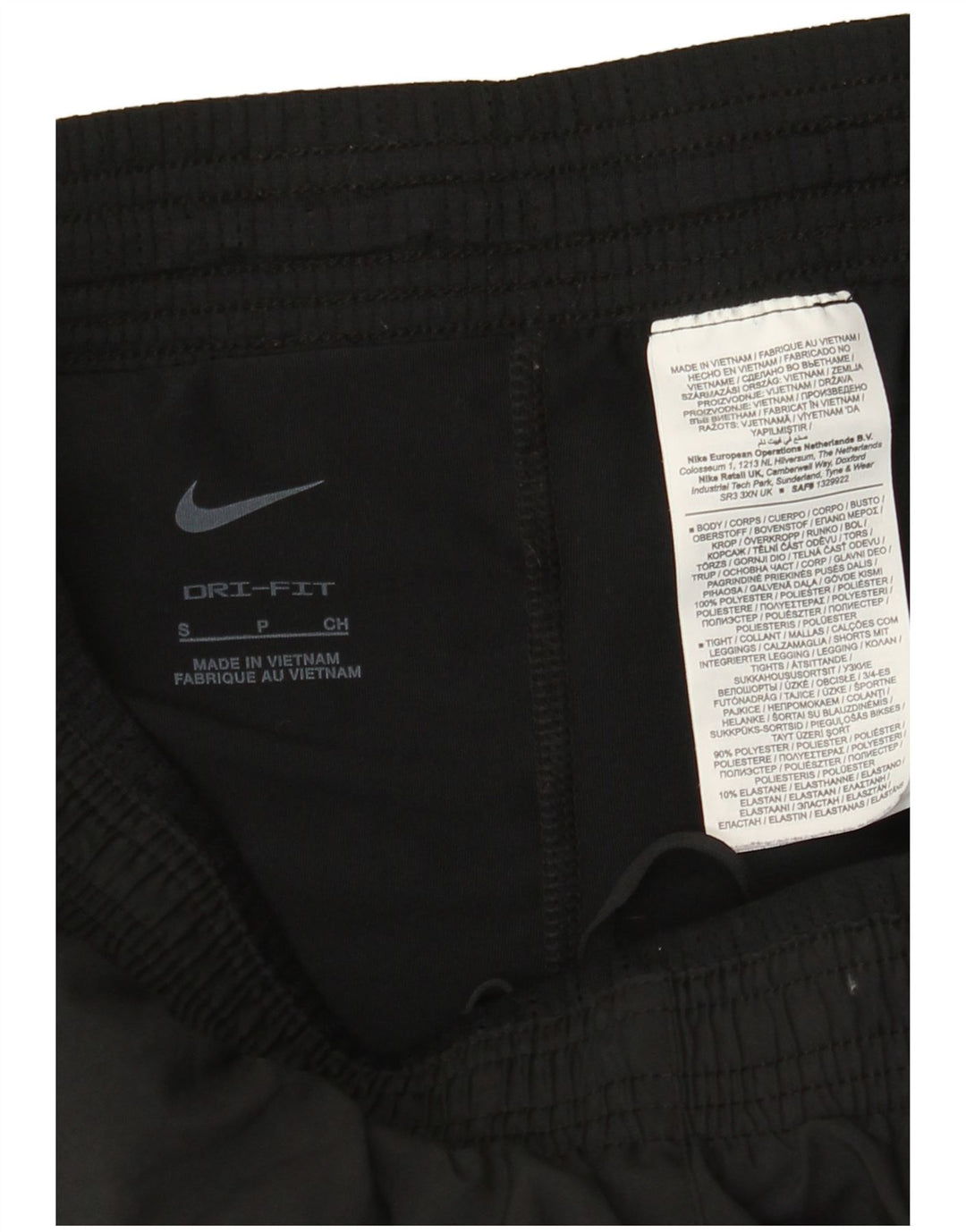 NIKE Pantalones cortos deportivos Dri Fit para mujer UK 10 Small Poliéster negro