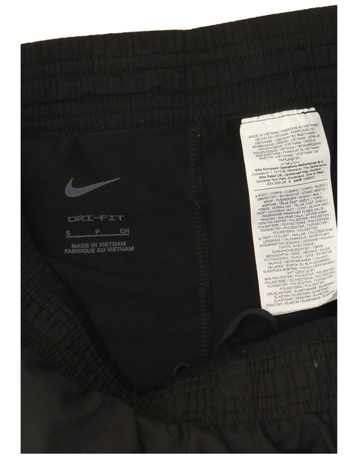 NIKE Pantalones cortos deportivos Dri Fit para mujer UK 10 Small Poliéster negro