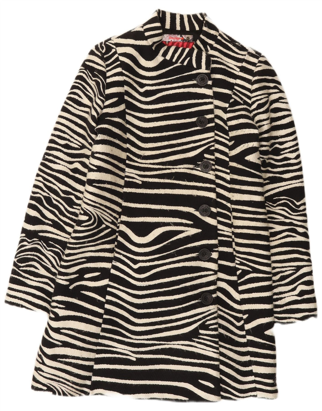 Abrigo Desigual para mujer EU 42 Large Black Animal Print