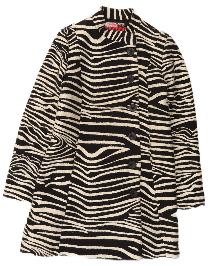 Abrigo Desigual para mujer EU 42 Large Black Animal Print