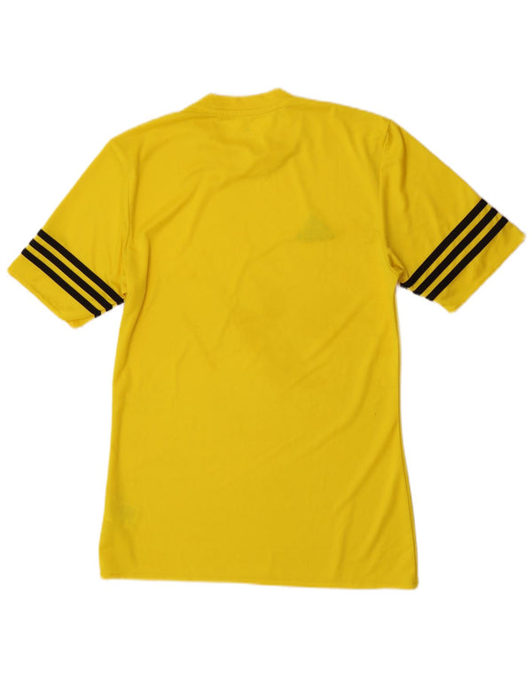 Adidas Mens Climalite Camiseta Top Pequeño Amarillo Poliéster