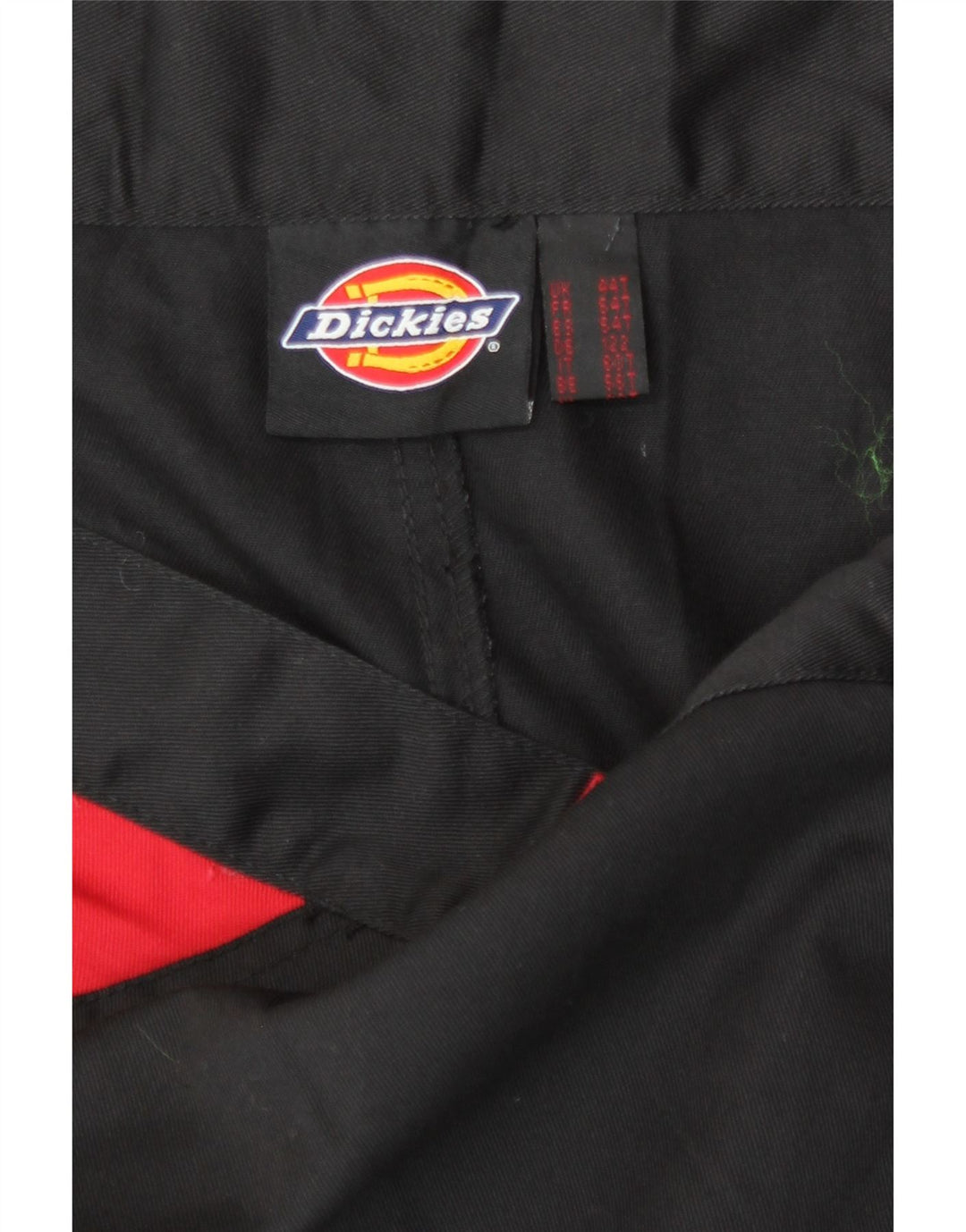 Dickies Pantalones cargo rectos para hombre W44 L31 Poliéster color block negro