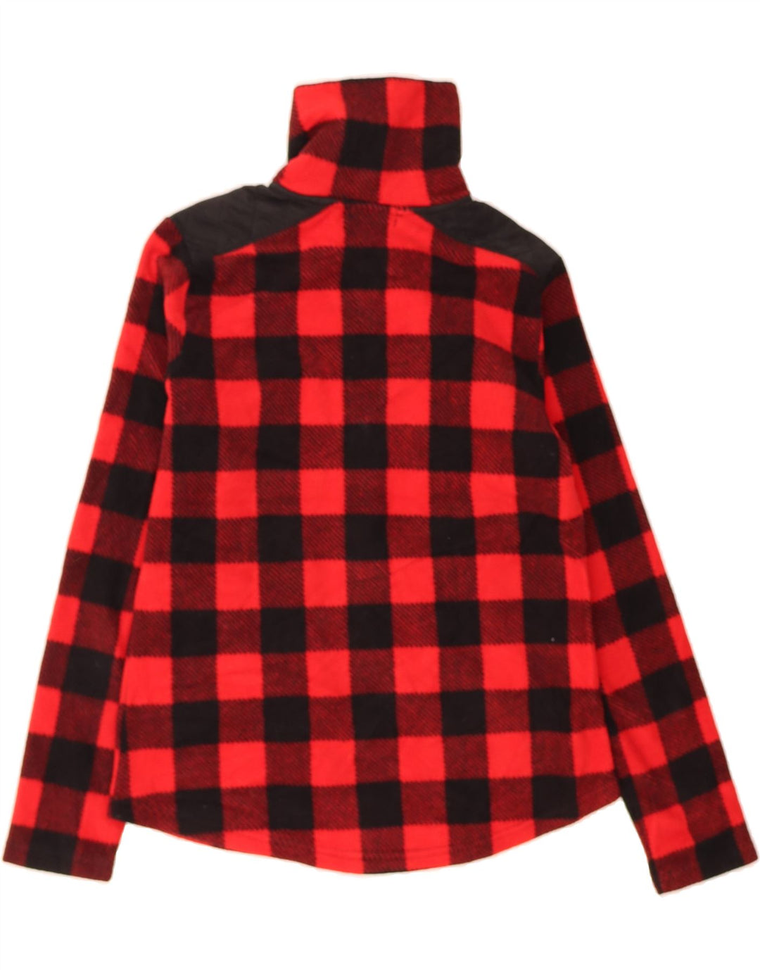 CHAPS Womens Fleece Jacket UK 10 Small Red Gingham Polyester Vintage Chaps and Second-Hand Chaps from Messina Hembry 