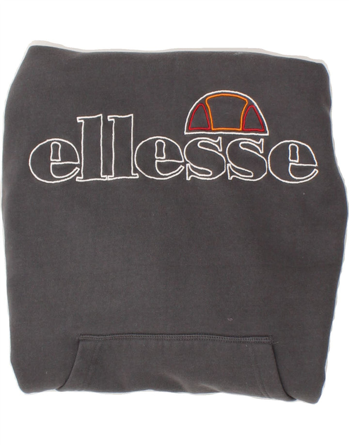 ELLESSE Mens Graphic Hoodie Jumper Small Grey Cotton Vintage Ellesse and Second-Hand Ellesse from Messina Hembry 