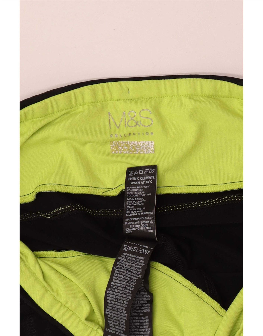Marks & Spencer Leggings para mujer UK 46 Grande Poliéster geométrico negro