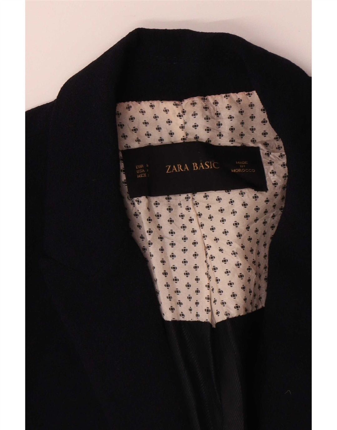 Zara Chaqueta Blazer De 1 Botón para Mujer UK 44 Azul Marino Mediano