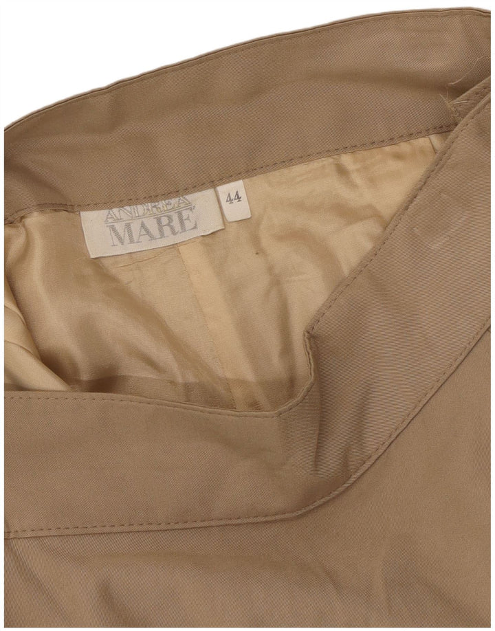 Andrea Mare Pantalones cortos casuales de pierna ancha para mujer IT 44 Medium W28 Beige