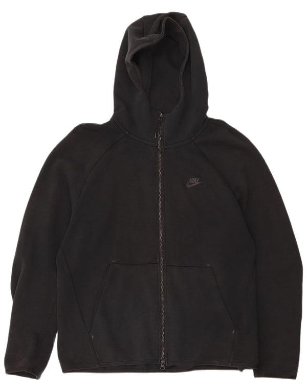 Nike - Sudadera con capucha y cremallera para hombre, talla grande, algodón negro
