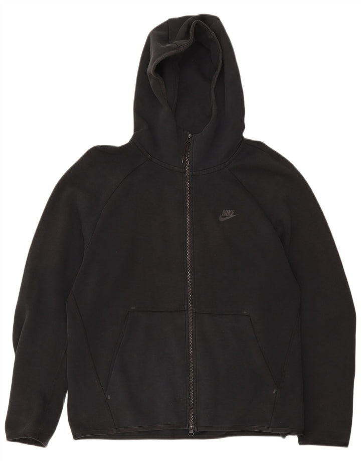 Nike - Sudadera con capucha y cremallera para hombre, talla grande, algodón negro