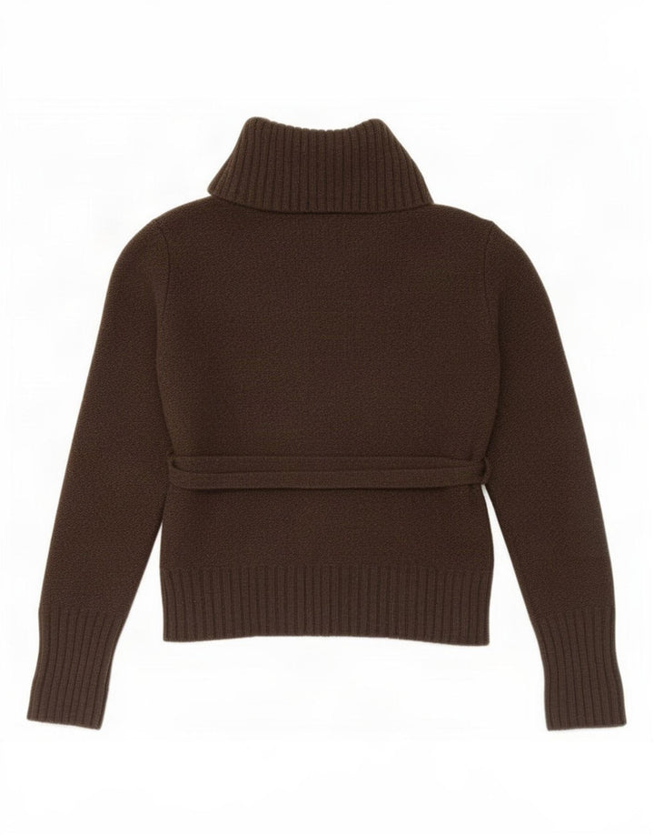 Joules Suéter corto con cuello vuelto para mujer UK 40 Lana caqui mediana