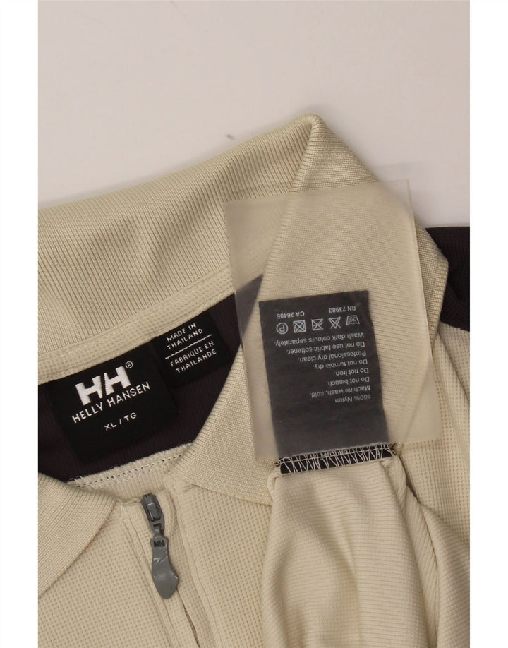 Helly Hansen Polo para hombre XL Off White Colourblock Nylon