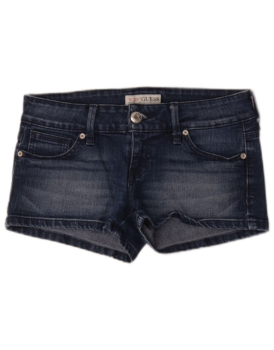 Shorts Guess Mujer W29 Algodón Azul Medio