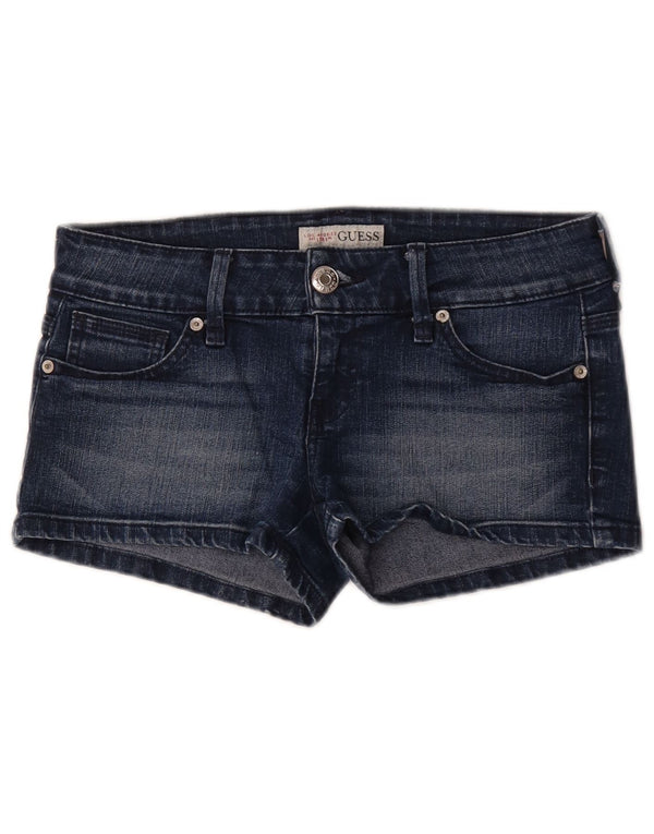 Shorts Guess Mujer W29 Algodón Azul Medio