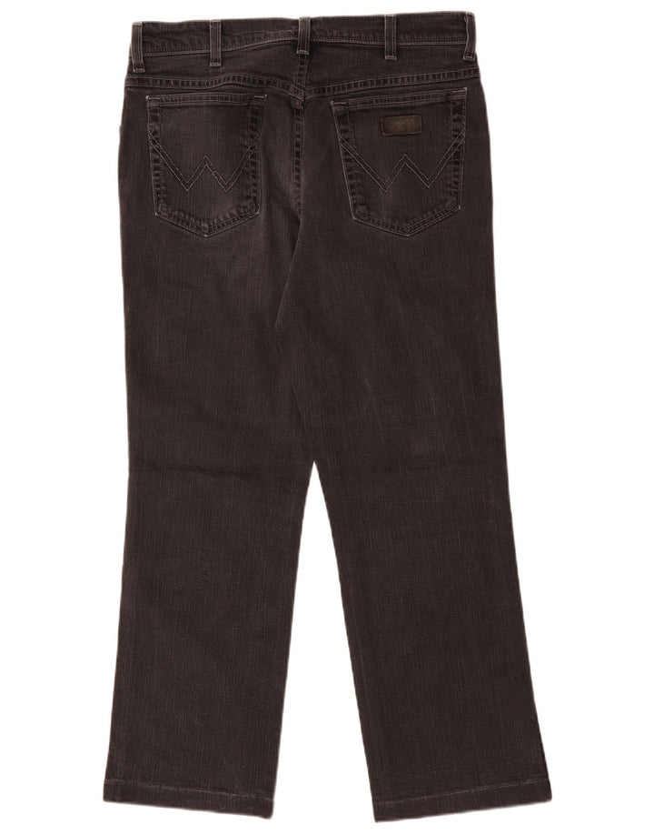 Wrangler Vaqueros rectos elásticos Texas para hombre W33 L27 Algodón negro