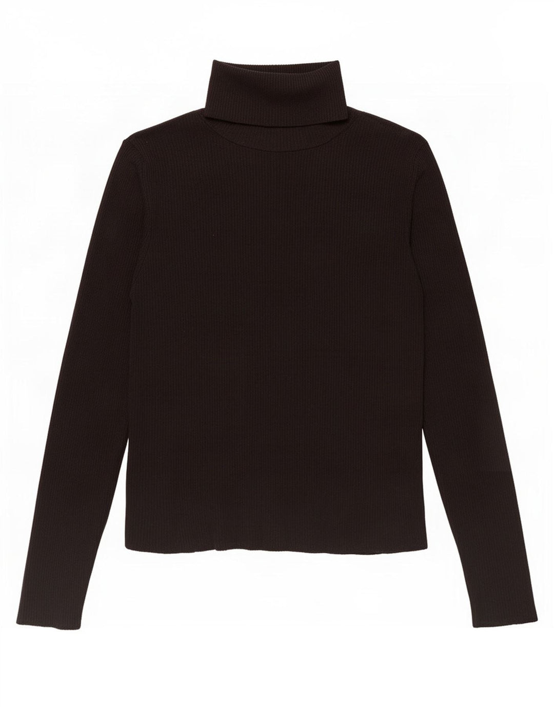 Zara Mujer Top Manga Larga UK 42 Mediano Negro Poliamida