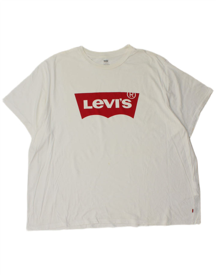 Levi's Camiseta gráfica para hombre Top 4XL Algodón blanco