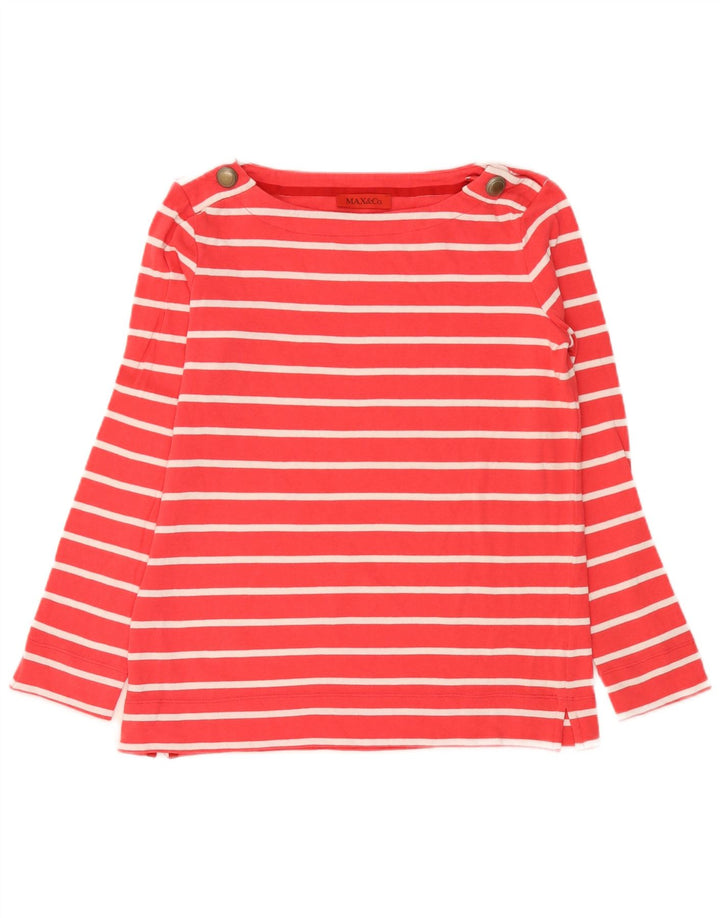 Max & Co. Top para mujer de manga larga UK 44 grande a rayas rosas