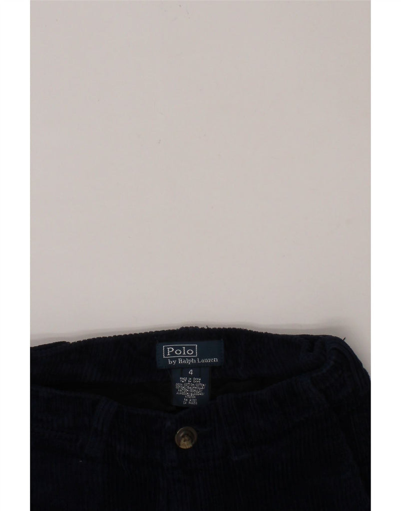 POLO RALPH LAUREN Boys Corduroy Trousers 3-4 Years W20 L17 Navy Blue Vintage Polo Ralph Lauren and Second-Hand Polo Ralph Lauren from Messina Hembry 