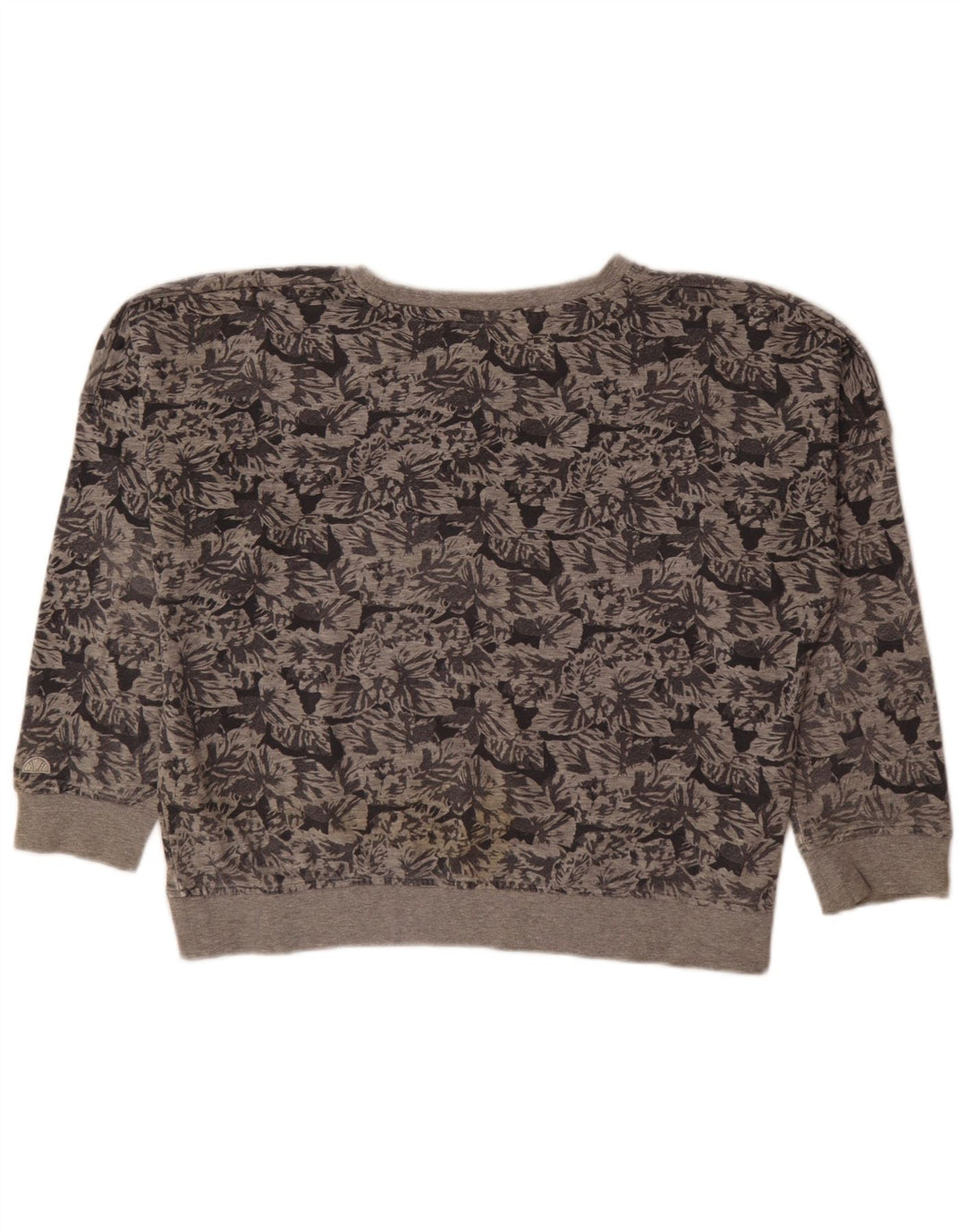 Ellesse - Sudadera extragrande para mujer, talla 40, algodón floral, color gris medio