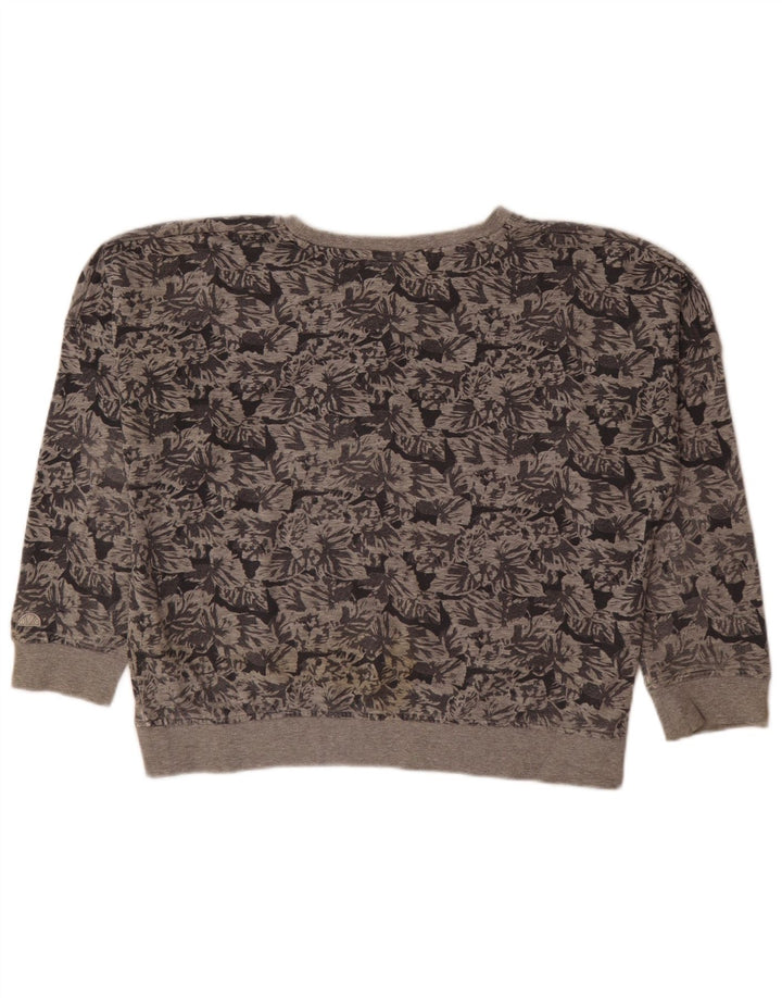 Ellesse - Sudadera extragrande para mujer, talla 40, algodón floral, color gris medio