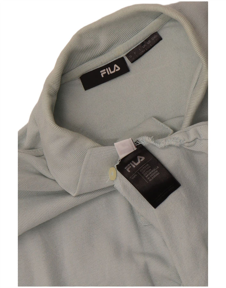 Fila Polo para hombre de algodón gris grande