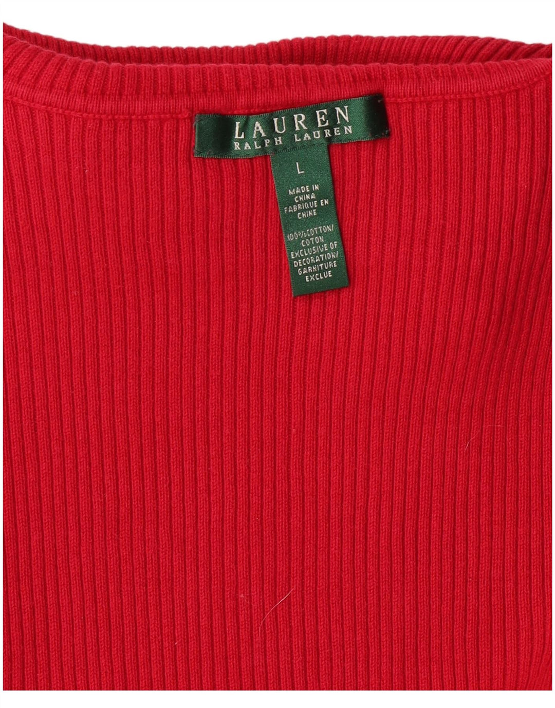 RALPH LAUREN Suéter tipo jersey con cuello vuelto para mujer Reino Unido 16 Algodón rosa grande