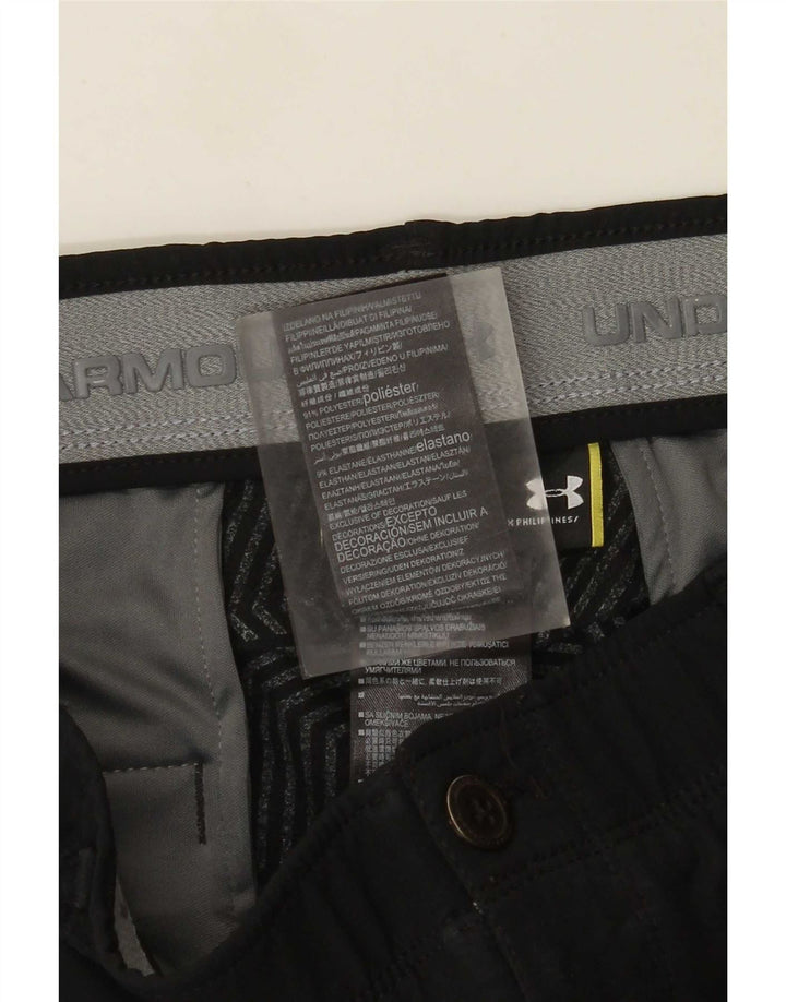 Under Armour Pantalón chino cónico para hombre W34 L30 Poliéster negro