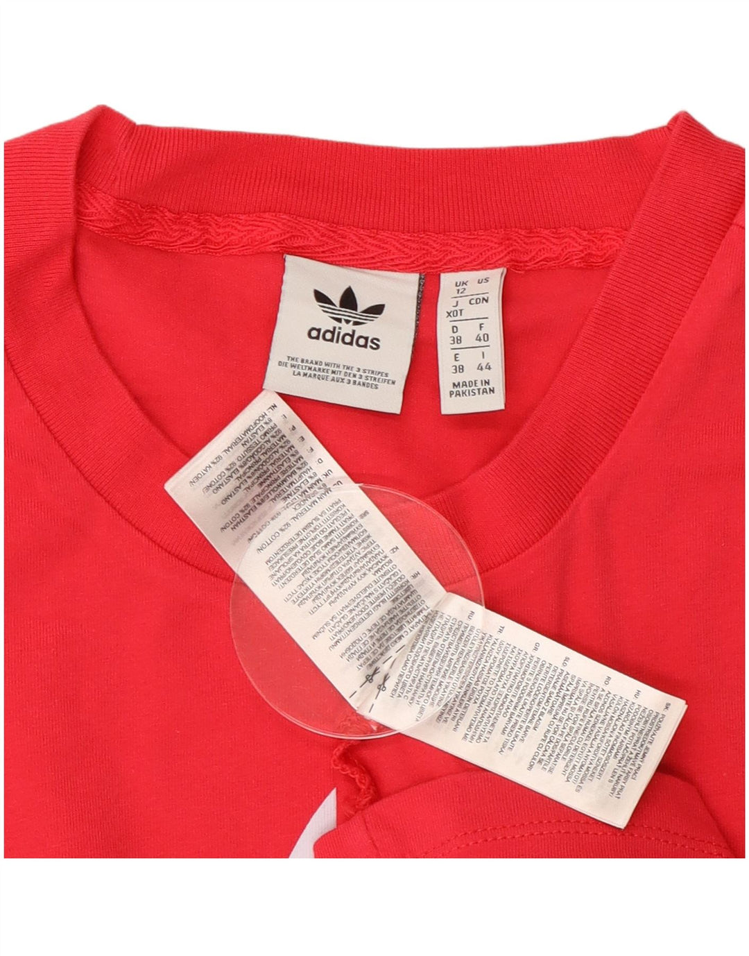 ADIDAS Camiseta gráfica para mujer Top UK 12 Algodón rosa medio