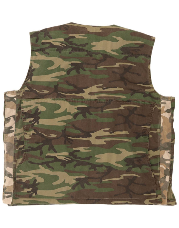 ESSE EMME Chaleco utilitario para hombre UK 44 2XL Camuflaje caqui