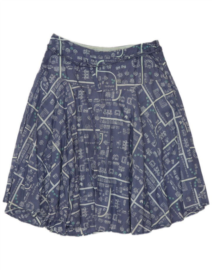 White Stuff Falda acampanada con gráfico para mujer UK 40 Medium W30 Algodón azul