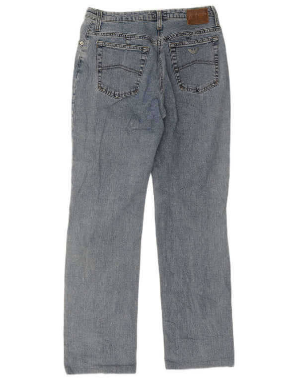 Armani Mujer Vaqueros Rectos De Ajuste Cómodo W29 L28 Azul