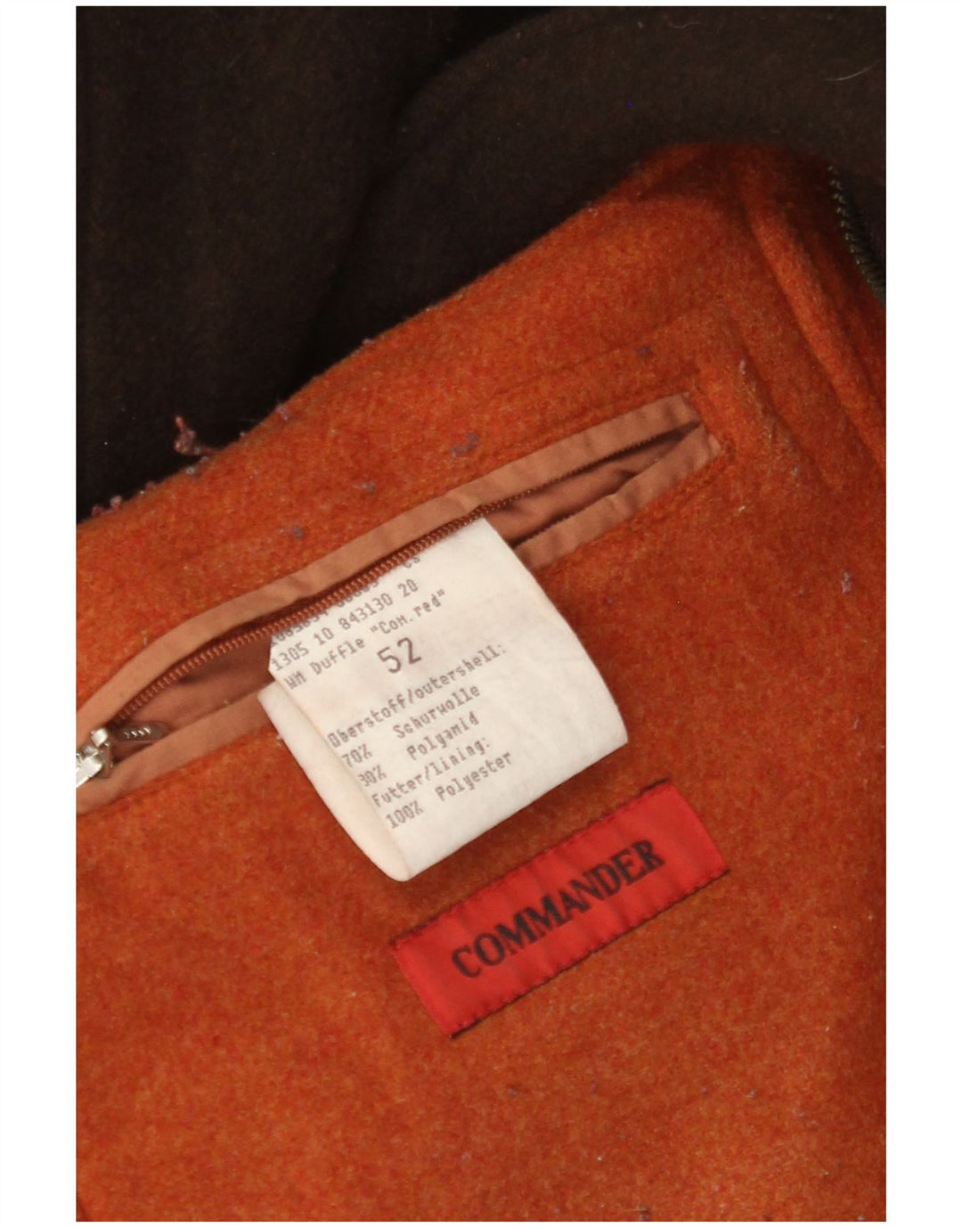 Commander Trenca con capucha para hombre EU 52 XL Lana marrón