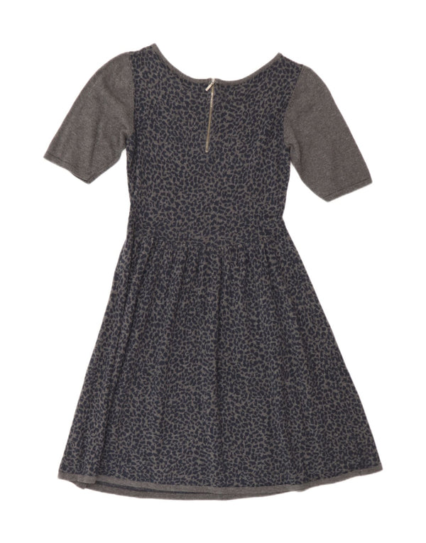 Vestido tipo jersey para mujer Oasis UK 10 Small Azul marino Estampado animal Algodón