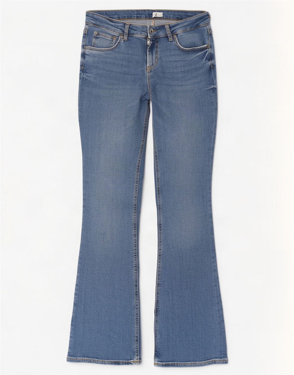 Zara Jeans Acampanados Para Mujer EU 38 Small W28 L32 Algodón Azul