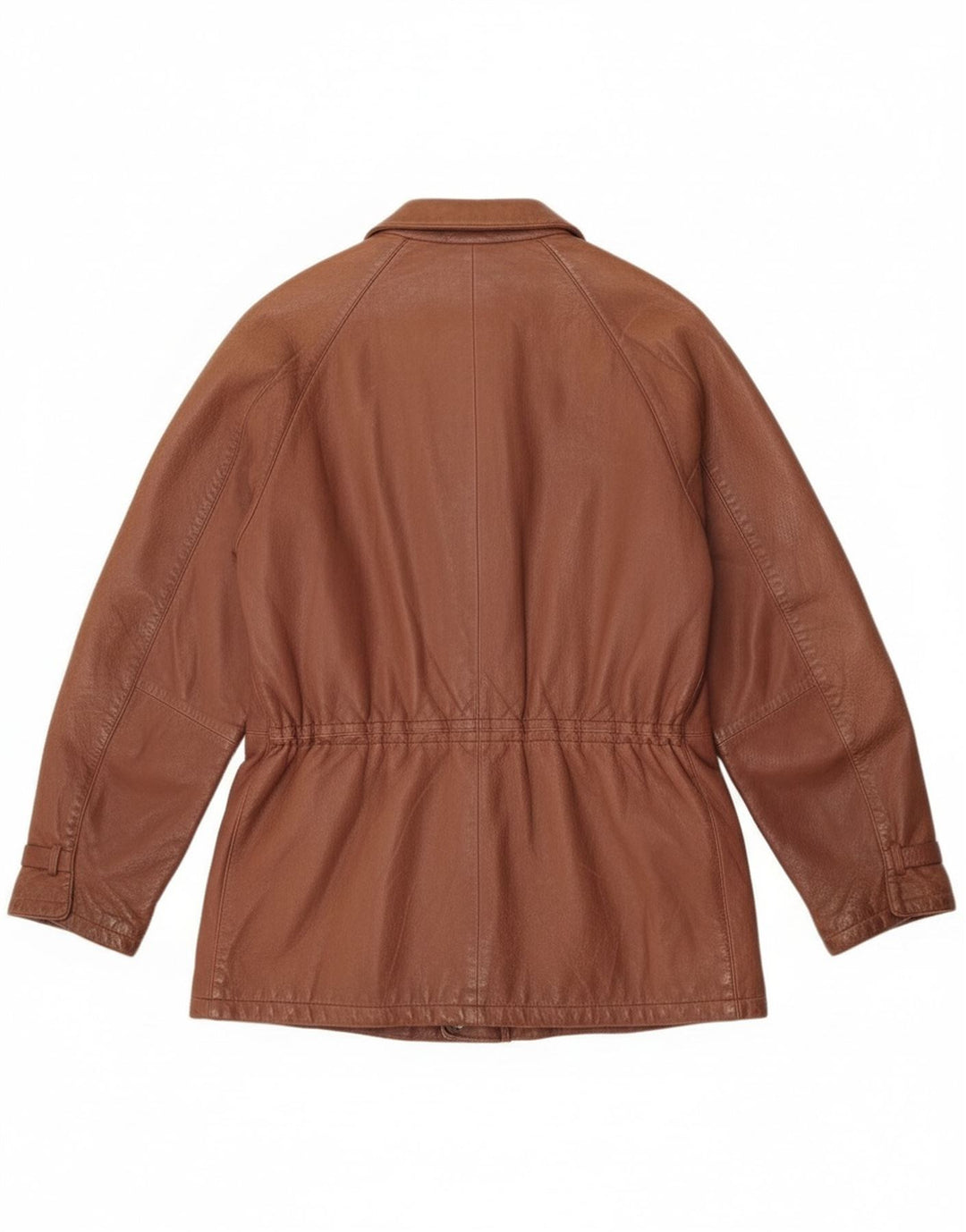 Chaqueta de cuero vintage para mujer IT 52 2XL Marrón